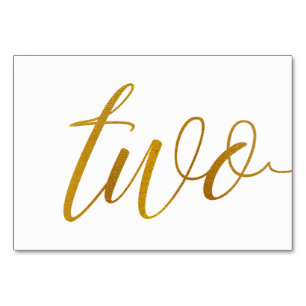 Tischnummern - Luxus-Typografie (Faux-Goldfolie) 2