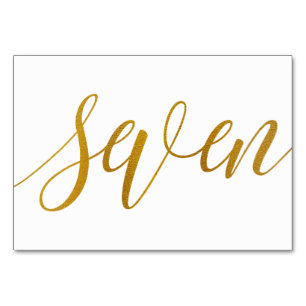 Tischnummern - Luxus-Typografie (Faux-Goldfolie) 7