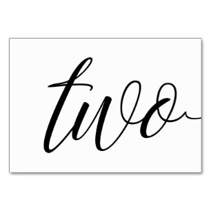 Tischnummern - Luxus-Typografie (Schwarz) 2