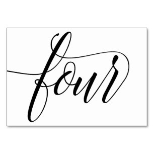 Tischnummern - Luxus-Typografie (Schwarz) 4