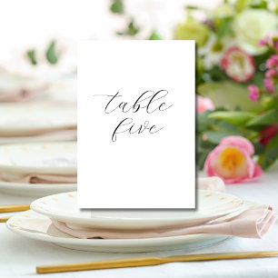 Tischnummern Moderne Minimalistische Kalligraphie