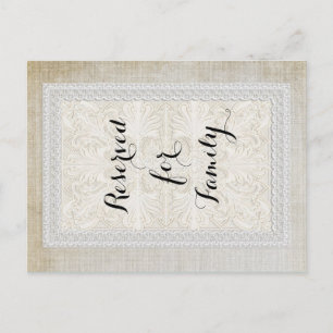 Tischnummern Rustic Lace mit gealtertem Vintage-Li
