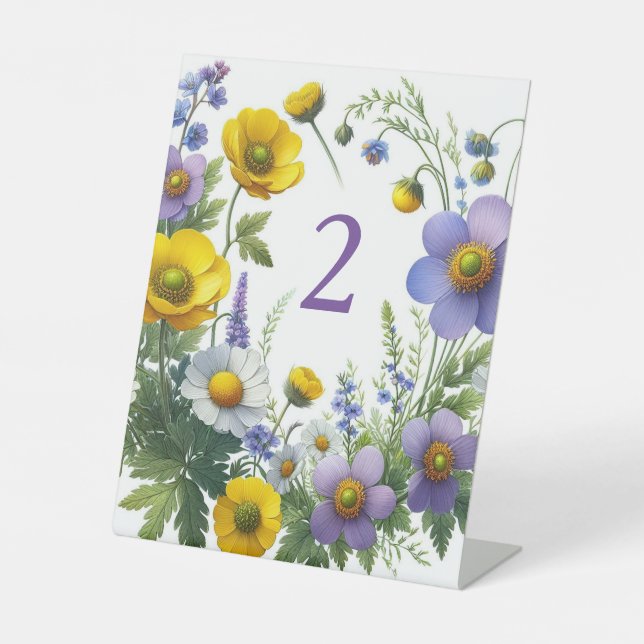 Tischnummern Sockelschild (Vorderseite)