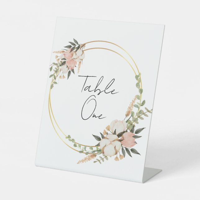 Tischnummern Sockelschild (Vorderseite)