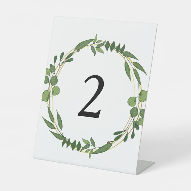 Tischnummern Sockelschild (Vorderseite)