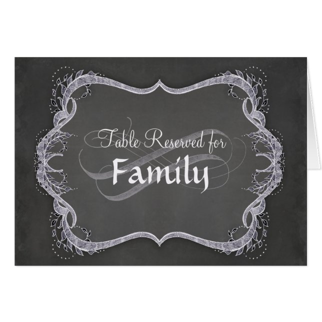 Tischnummern - Tafel-typografischer Blatt-Strudel (Vorderseite (Horizontal))