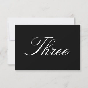 Tischnummernkarte Einladung