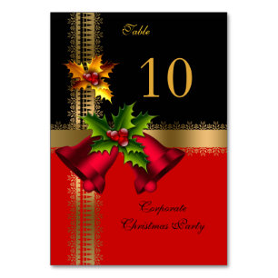 Tischnummernkarten Firmenweihnachtsfeier Tischnummer