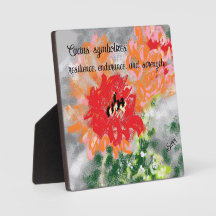 Tischplatte mit Leinwand: Kaktusblüte