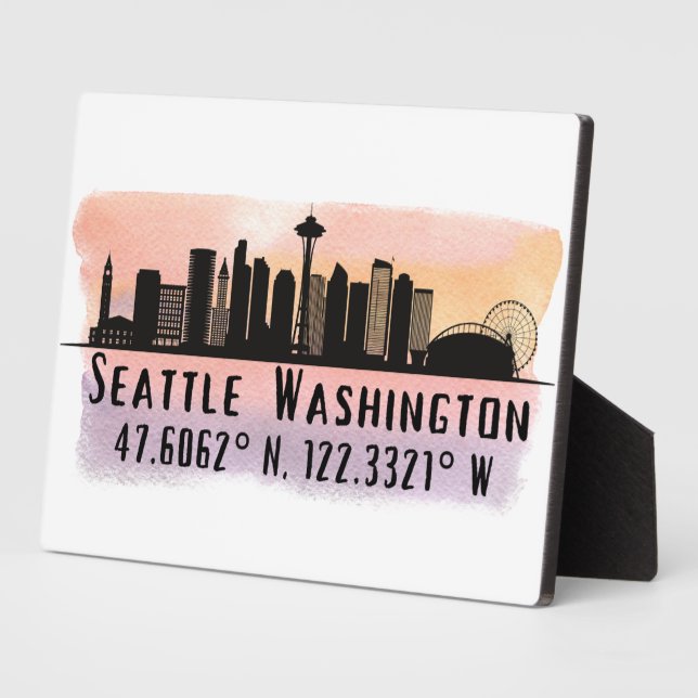 Tischplatte Seattle Skyline mit Längen- und Breite Fotoplatte (Seite)