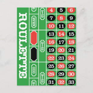 Tischroulette - Gamble to Win Casino Postkarte