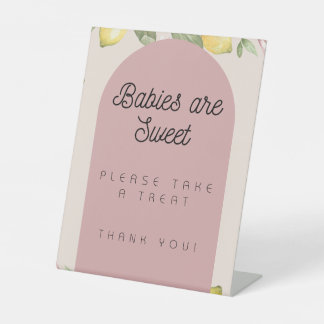 Tischschild für Pink Lemon Treats Sockelschild