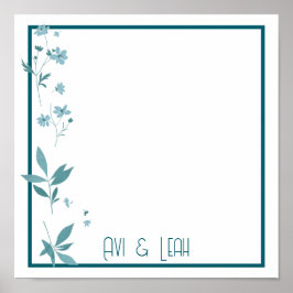 Tischset Blume und Blätter Poster