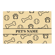 Tischset mit Dog Bone und Tennis Ball