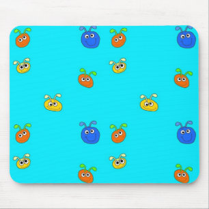 Tischset Mousepad Light Blue Bugs