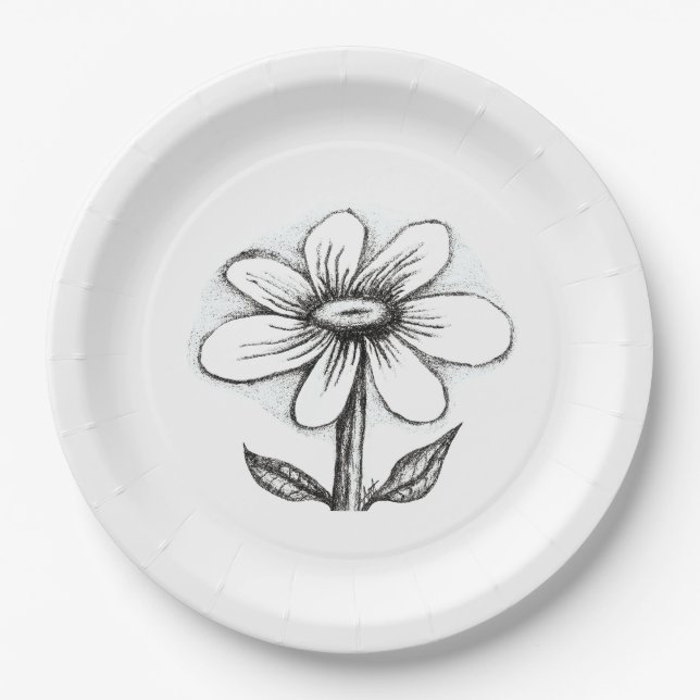 Tischsets mit Gänseblümchen für sie Pappteller (Vorderseite)