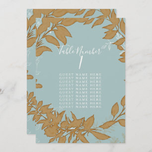 Tischsitze dunkelblaue und weiße Kreidebridale Einladung