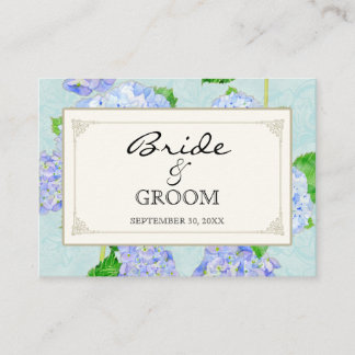 Tischsitze Escort Blue Hydrangea Lace Floral Platzkarte