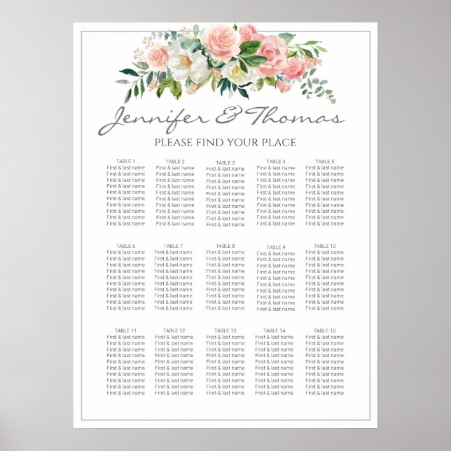 Tischsitzpläne Ein Magisches Rose Garden Poster (Vorne)