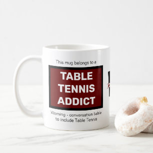 Tischtennis-Addict Fügen Sie Ihr Name Monogramm zu Kaffeetasse