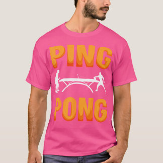 Tischtennis Bekleidung Pong Player Kostüm Button T-Shirt