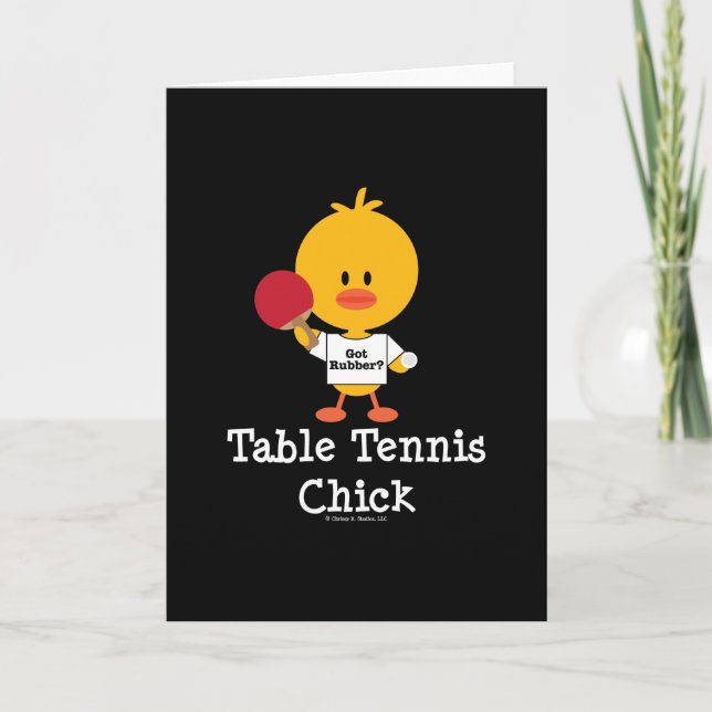 Tischtennis Chick Grußkarte Karte (Vorderseite)
