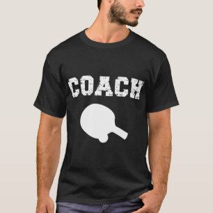 Tischtennis Coach Design. Tischtennislehrer T-Shirt