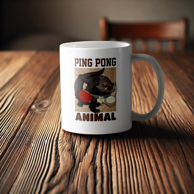 Tischtennis Funny Ping Pong Binturong Bearcat Kaffeetasse (Von Creator hochgeladen)