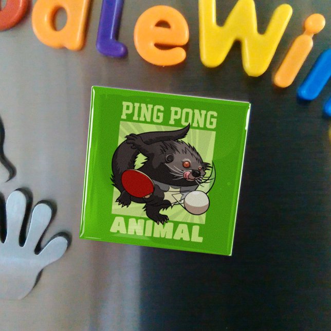 Tischtennis Funny Ping Pong Binturong Bearcat Magnet (Von Creator hochgeladen)