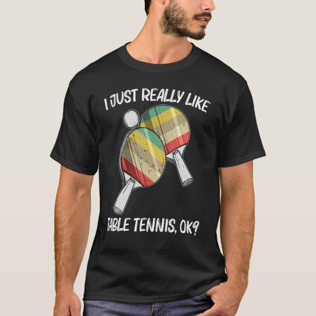 Tischtennis für Damen Ping Pong Ball Team Spo T-Shirt (Vorderseite)