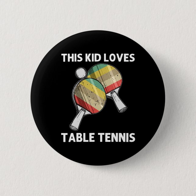 Tischtennis für Kinder Ping Pong Ball Tee Button (Vorderseite)