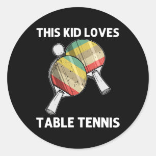 Tischtennis für Kinder Ping Pong Ball Tee Runder Aufkleber