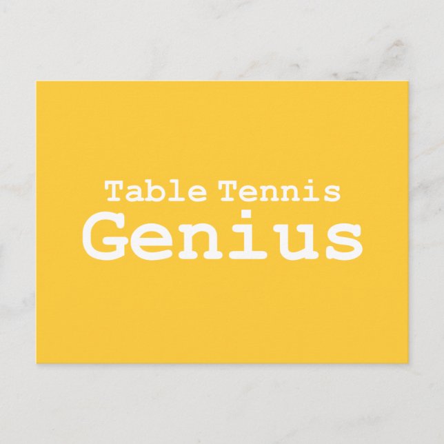 Tischtennis Genius Geschenke Postkarte (Vorderseite)