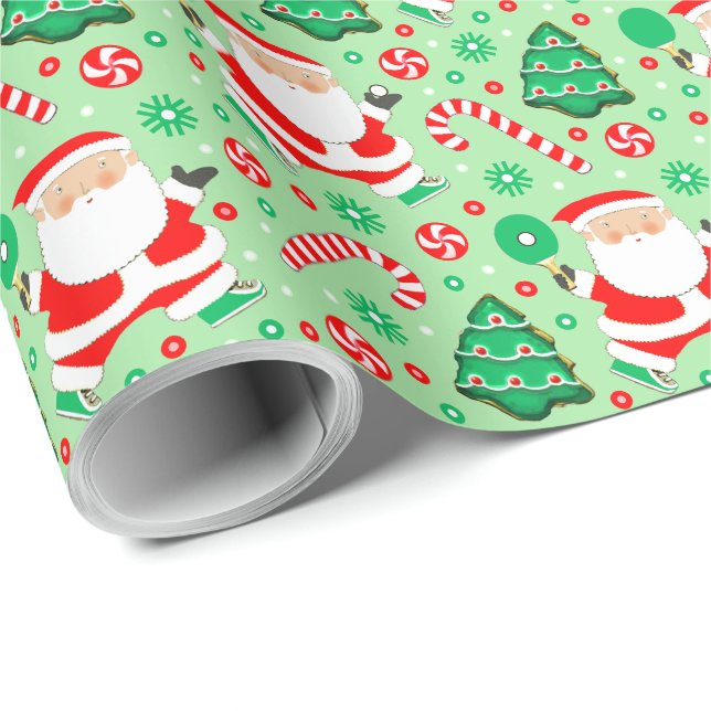 Tischtennis Holiday Geschenkpapier (Rolleneckpunkt)