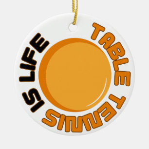 Tischtennis ist das Leben Keramik Ornament