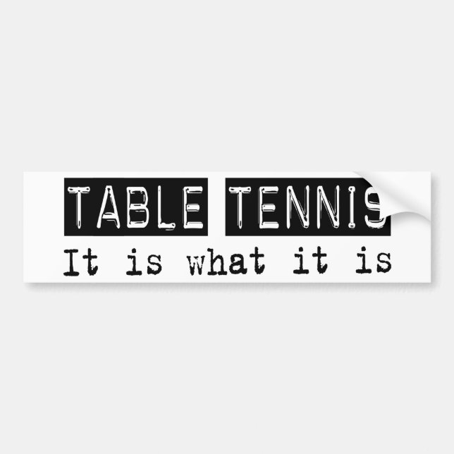 Tischtennis ist es autoaufkleber (Vorne)