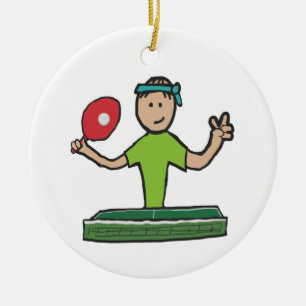 Tischtennis Keramik Ornament