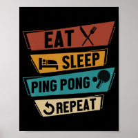 Tischtennis Lover isst Sleep Ping Pong Wiederholun