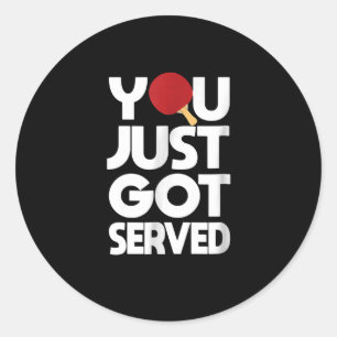 Tischtennis Men Butterfly Pong Runder Aufkleber