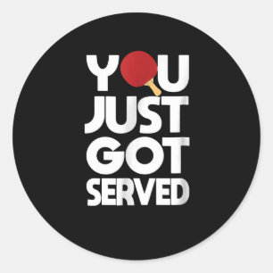 Tischtennis Men Butterfly Pong Runder Aufkleber