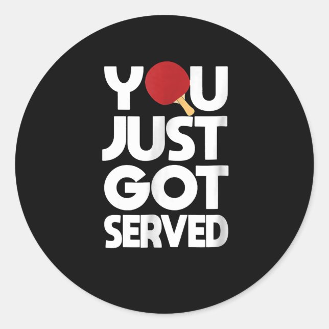 Tischtennis Men Butterfly Pong Runder Aufkleber (Vorderseite)