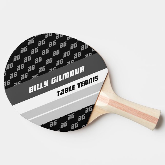 Tischtennis mit dem Namen diagonale Streifen . coo Tischtennis Schläger (Seitenansicht)