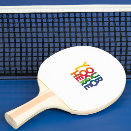 Tischtennis mit weißem, einfachem Firmenlogo Schläger