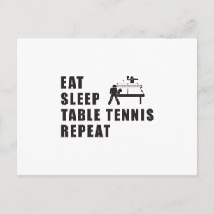 Tischtennis Paddle Ping Pong Wiederholung Geschenk Postkarte