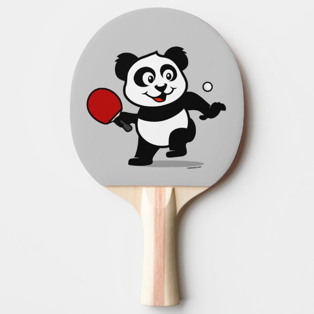 Tischtennis Panda Klassischer Rundaufkleber Schläger (Vorderseite)