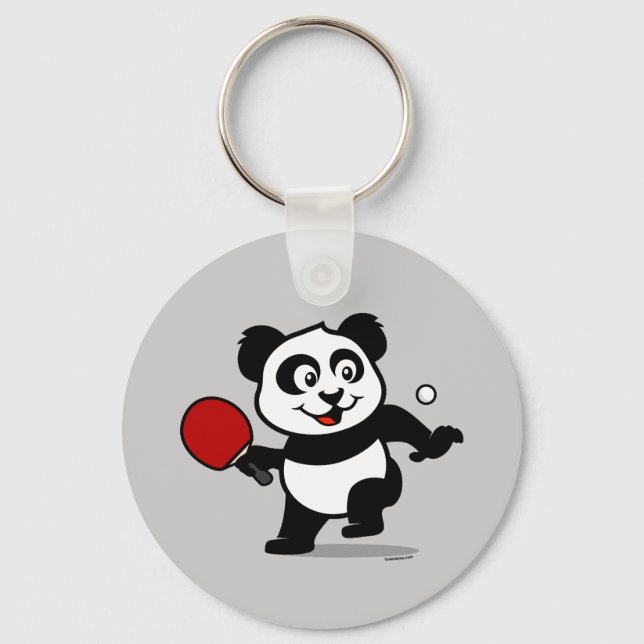 Tischtennis Panda Schlüsselanhänger (Vorderseite)