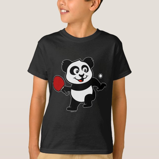 Tischtennis Panda T-Shirt (Vorderseite)