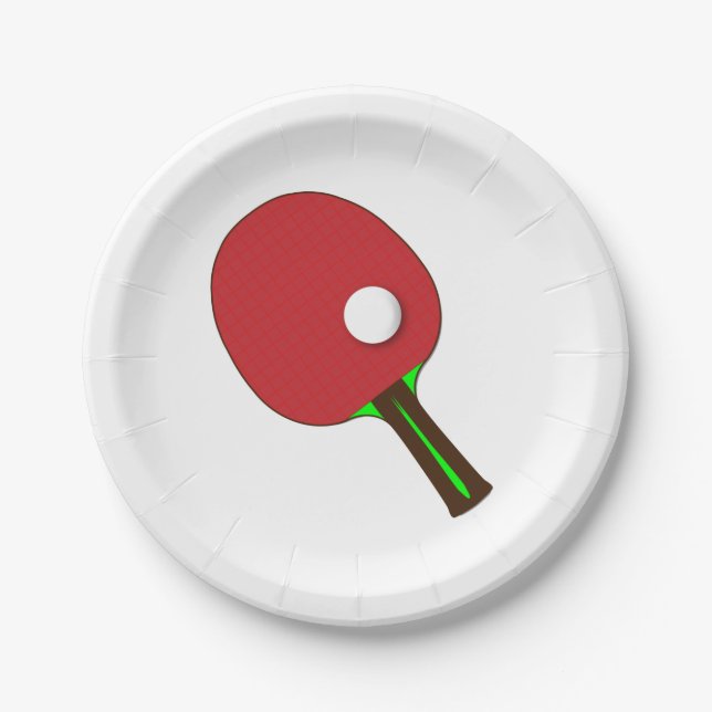 Tischtennis Pappteller (Vorderseite)