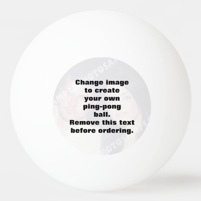 Tischtennis personalisiert Foto Tischtennisball (Vorderseite)