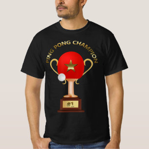 Tischtennis Ping Pong Champion Trophy T-Shirt
